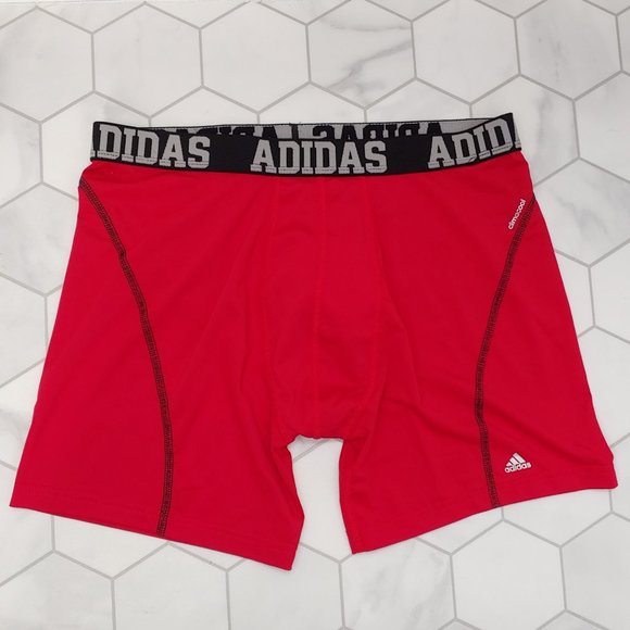 Excellent Used Condition Men's ADIDAS Stay Cool Performance Boxer Briefs Red - L - Picture 1 of 9